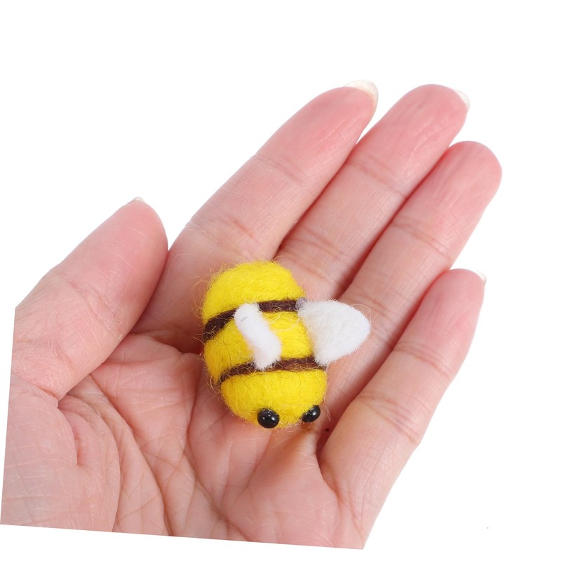Gadpiparty 6pcs Wool Felt Bee Craft Decorations Felt Animals for