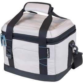 18 Can Cooler Bag with Shoulder Strap, White and Black