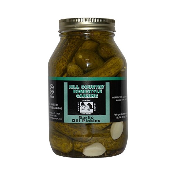 Texas Hill Country German Garlic Dill Pickles 32oz