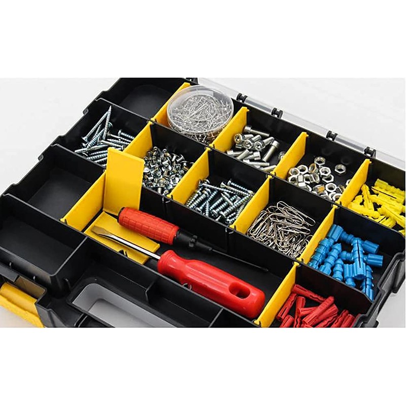 Tools Organizer Box Small Parts Storage Box 34-Compartment Double Side