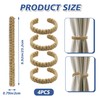 4 PCS Natural Jute Rope Curtain Ties for Drapes, Rustic