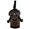 By Mexico Muñecas Mexicanas Luggage Tag, Mexican Doll Design, Yellow,