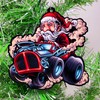 Santa Claus Hot Rod Ornament