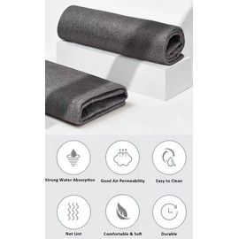 MUAECH 10Pcs Thickened Magic Cleaning Cloth,Microfiber Streak Free Miracle Cleaning Cloth,Reusable Glass Cleaning Rag,All-Purpose Microfiber Towels for Kitchens,Glass Cars,Window(30 * 30CM,Gray)