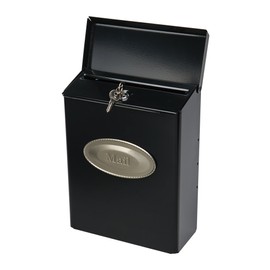 Gibraltar Mailboxes Designer Locking Medium Capacity Galvanized Steel Black, Wall-Mount Mailbox, DVK00000