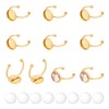 UNICRAFTALE 10 Sets 10mm Open Cuff Finger Rings for Jewelry