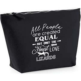 Hippowarehouse All People Are Are Created Equal But Only The Finest Love Lizards printed make up cosmetic wash bag 18x19x9cm