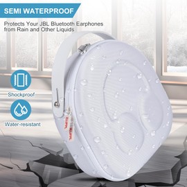 ZUJFPL EVA Hard Case for JBL Tune 710BT, JBL Tune 720BT，JBL Tune 770NC, Sony WH-CH710N/WH-CH720N/WH-CH702N Noise Canceling Wireless Headphones,Premium Travel Protective Storage Bag - White