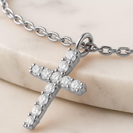 KOLLANA Gold Plated Cross Pendant Necklace
