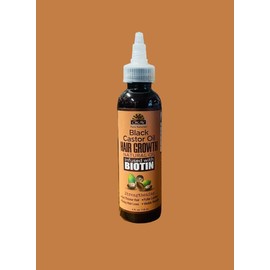 4 oz OKAY Pure Natural Black Castor OIL Hair Growth Infused With Biotin 4,oz 118 Ml