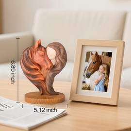 Horse Gifts for Girls Figurine- Horse’s Lovers Presents Gifts for Women,Symbol of Friendship Horse Ornaments, Handcrafted Resin Horsey Statue Home Decor Keepsake Gift for Mum (Horses Ornament)