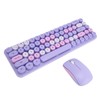 USB Keyboard Mouse 2.4G Wireless 68 Keys Low Consumption Retro