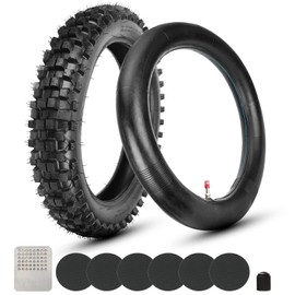 GREHUA 90/100-14 3.00-14" inch Rear Tire and Inner Tube for 125cc 140cc 150cc Coolster TaoTao Apollo RFZX18 CRF80R KLX125 RM80 YZ80 YZ85 TTR125 Pit Pro Trail Dirt Bike Off Road Motocross Heavy Duty