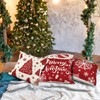 Kesote 45*45 Decorative Square Linen Cushion Cover Christmas Pillow Case