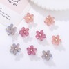 Campsis 9PCS Flower Mini Hair Clips Floral Small Hair Claw