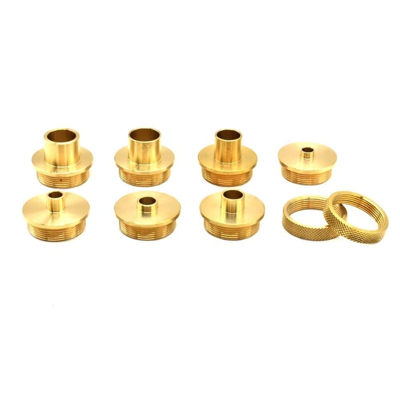 Big Horn 19604 Brass Router Bushing Set, 9-Piece