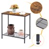Hoctieon 2 Tier End Table, Sofa Side Table, Narrow Side