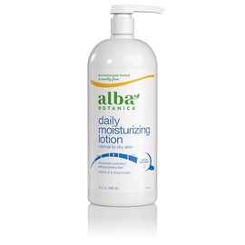 Alba Botanica Daily Moisturizing Body Lotion, Normal to Dry Skin, with Vitamin E and Shea Butter, 32 Oz (Packaging May Vary)