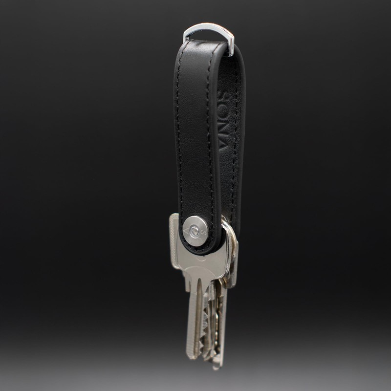 SONA Key Organizer PU Leather Key Case Compact Space Saving