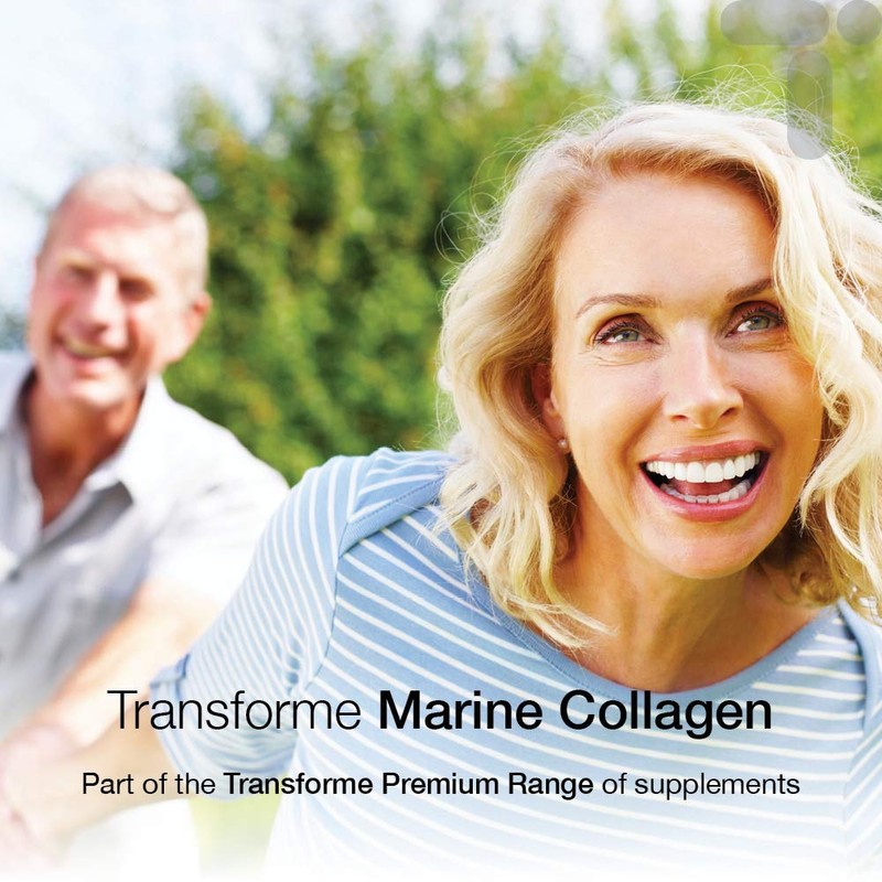 Transforme Marine Collagen Capsules 600mg - 1200mg Serving, Hydrolysed Collagen