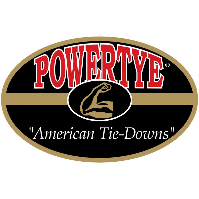 PowerTye 1 inch x 10 Foot Retractable Ratchet Tie-Downs w/Latch