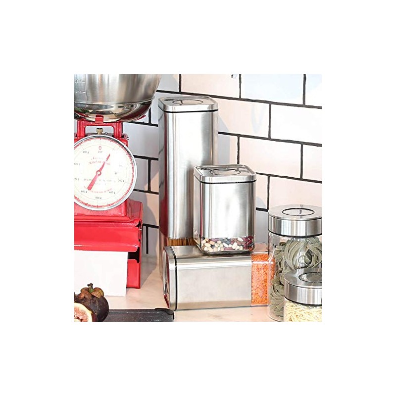Dulton K915-1285M Condiment Container Cube Jar with Press Lid Medium