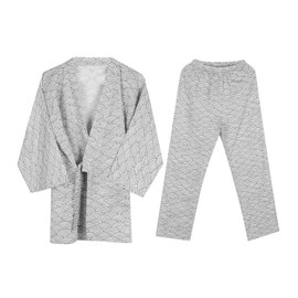 Women Men Pyjamas Set Couple Bathrobe Kimono Robe Suit Yukata Dressing Gown Loose Comfy Cotton Sleepwear Nightdress Bath Robe Wrap Spa Swim Cover Lounge Wear with Pocket Waist Belt