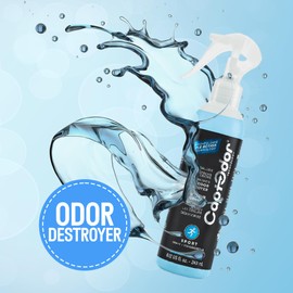 Sports Odor Destroyer Spray (2 x Carry-on Bottles of 8.12oz / 240 ml), Sports Gear Odor Eliminator & Deodorizer - Neutralizer & Refresher Spray for Equipment, Sportswear & Outdoor Gear
