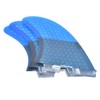Fiberglass FCS2 Stylish Convenient Blue Surfboard Tail Fin Flexible Stable