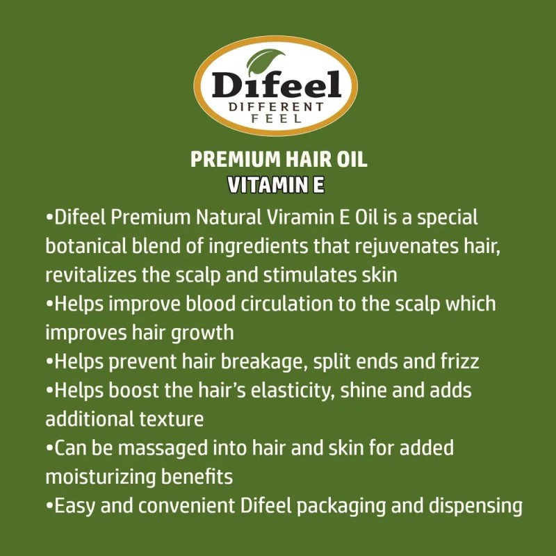 Aceite Capilar Difeel Vitamina E 210 Ml Premium Natural