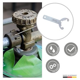Gas Bottle Key - Made in Germany - Stainless Steel Key for Gas Valve for Key Ring (Gas Bottle Key)