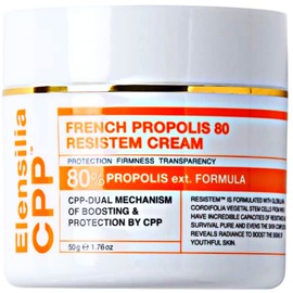Elensilia CPP 80% French Propolis Facial Cream 1.76 Fl. Oz, Revitalizing and Rejuvenating Antioxidant Cream packed with 80% Propolis Extract, 2% Resistem, 12 Berry Extracts for Dull and Lackluster Skin