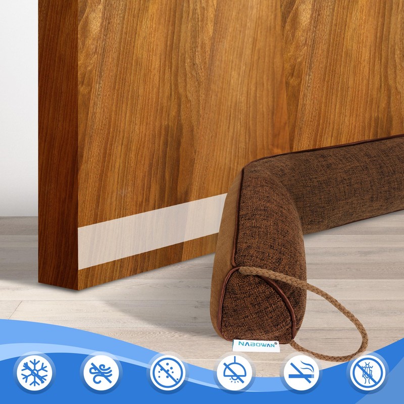 NABOWAN 32" Weighted Under Door Draft Stopper -Triangular Door Draft