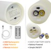 SoulBay 10" x 4" Flameless USB Rechargeable Candles, Solar Powered