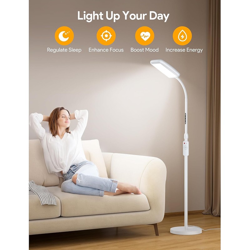 MediAcous Light Lamp 10000 Lux, Sun Light Lamp UV-Free with