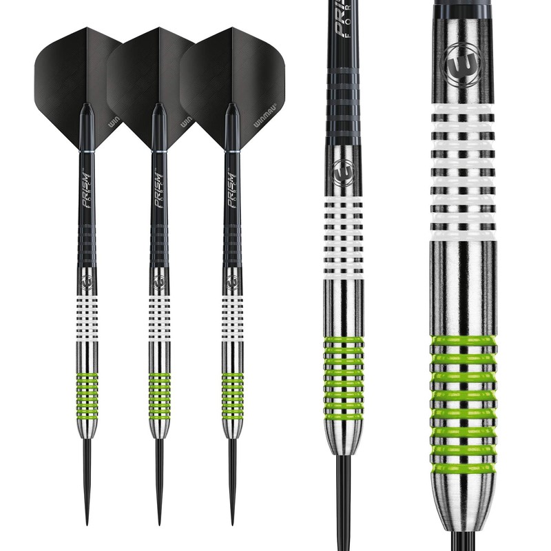 WINMAU Ton Machine 27g Tungsten Darts with Prism Flights and