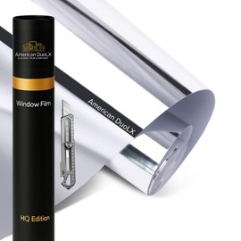 American DuoLX One Way Privacy Window Film Large Size – House Mirror Tint for Windows, Mirrored Window Film for Daytime Privacy & Heat Control,Privacy Film See Out not in. (36"x295")