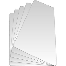 (30) 12" Record Divider Cards - SLOPED LESSER CUT - White, Economical 30mil - 12" x 13 1/8" - #12NS13WH30DI