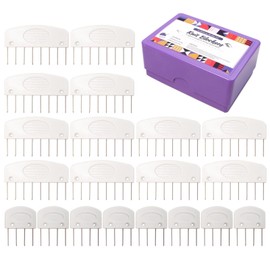 Comb Needles Knitting Blocker Set, 20 Pieces Comb Needles, Knitting Blocker Knitting Accessory Set, Tension Pins for Blocking Knitting and Crochet Projects