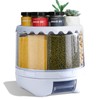 Slow Slog Grain Dispenser, 360° Rotating Storage Container, 6 Grid