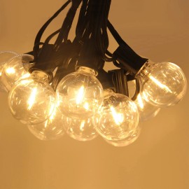 G40 High Pressure String Lights 30m 100 ft G40 Waterproof Outdoor Christmas Garden Yard Bulb LED Patio String LightsEmitting Color: Changeable, Lamp Power(W): 50FT