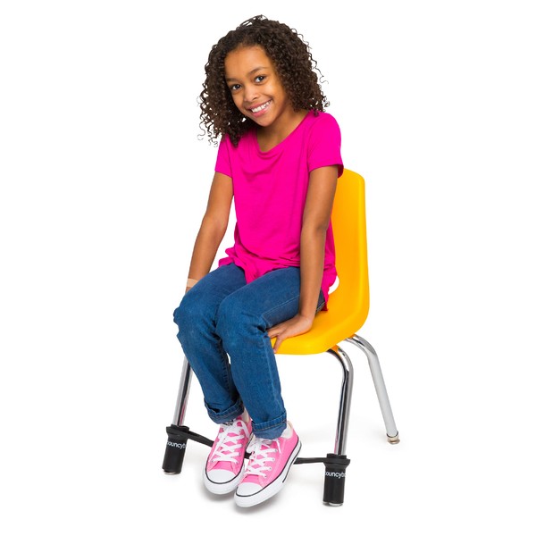 Original Bouncyband for Elementary School Classroom Chairs, Black – ADHD Tools Can Help Students Stay on Task Longer - Alleviate Anxiety/Stress, Hyperactivity and Boredom