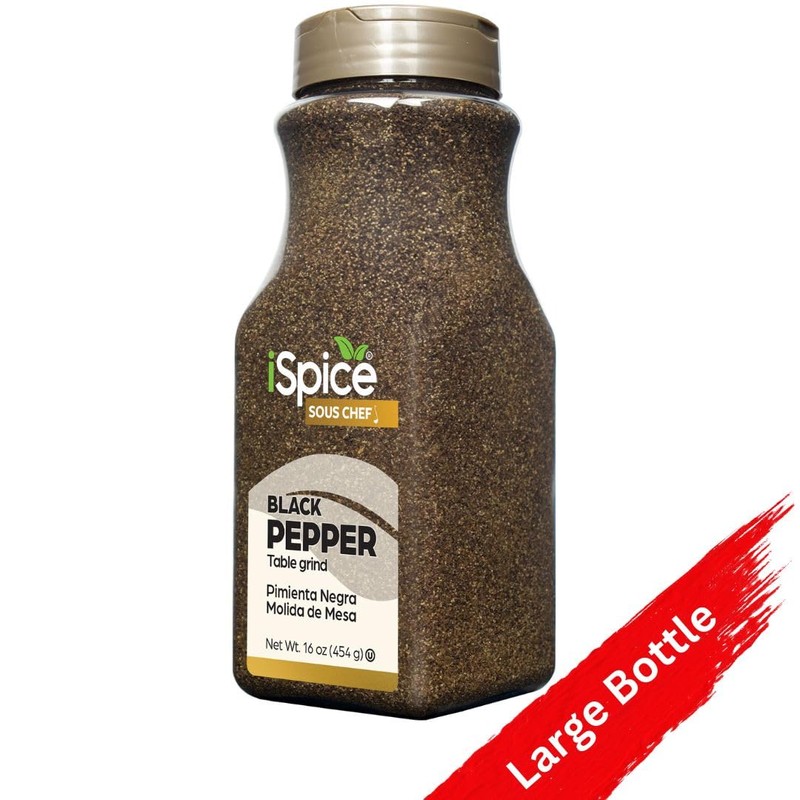 iSpice | Black Pepper Ground | 16 oz | Bulk