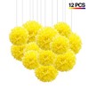 CC wonderland zone 12Pcs Yellow Hanging Tissue Paper Pom Poms