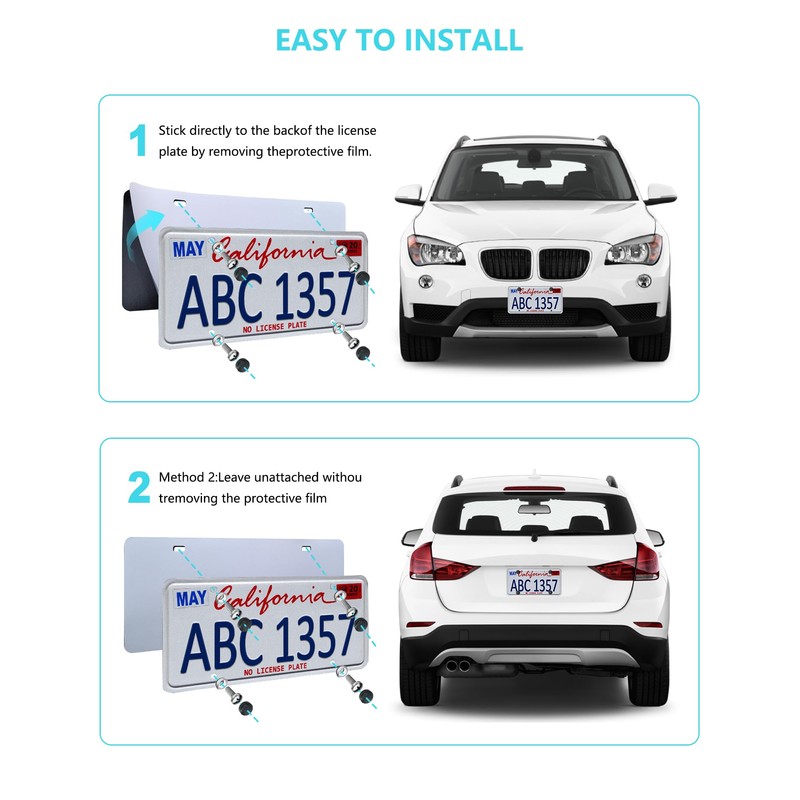 License Plate Anti Rattle Pads 2 Pack - EVA Foam