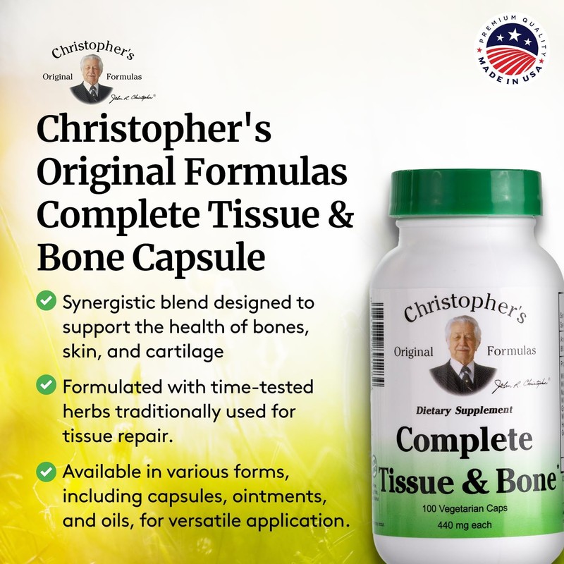 Dr. Christophers Formulas Complete Tissue and Bone, 440mg, 100 Capsules