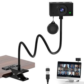 cámara web 1080P para PC, cámara web de contacto visual para computadora de computadora (negro)