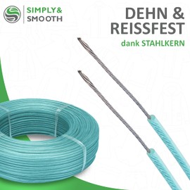 SimplySmooth Clothes Line 30 m – Laundry Rope with Steel Core in 3 Lengths – Sturdy Washing Line Extra Strong – Laundry Rope for Rotary Dryer, Garden & Camping – Laundry Rope Outdoor – Laundry Line