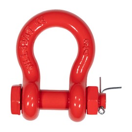 Mytee Products 2 Pack 3/4" Anchor Shackle Forged Carbon Steel w/Safety Screw Pin Load Limit 9,500 lbs, Double Rust Protection Heavy Duty D Ring Bolt Type Shackle for Towing, Rigging, Vehicle Recovery