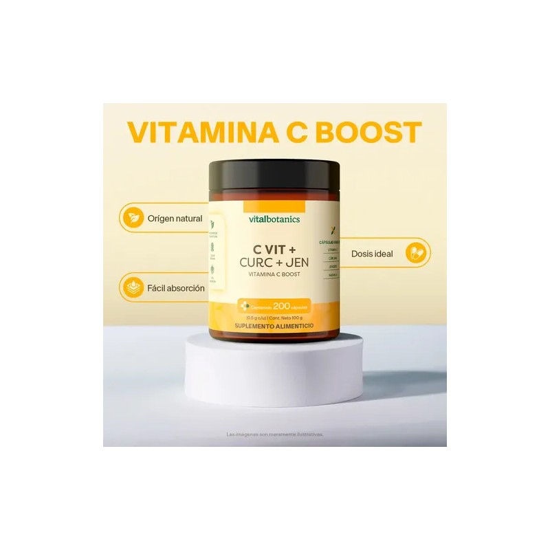 Suplemento Vitamina C 200 Cápsulas | Vitalbotanics
